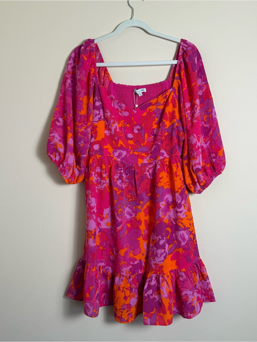 Baltic Born pink and orange New with tags Levy Sweetheart Mini Dress size large